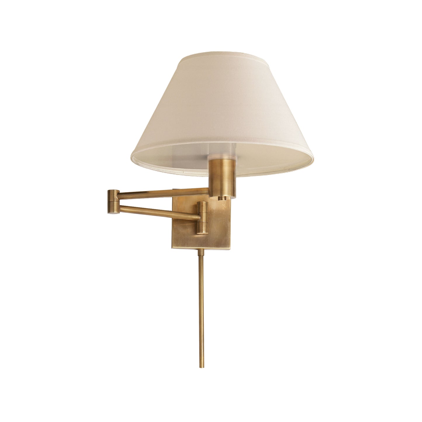 Studio VC Classic Swing Arm Linen Wall Sconce - Brass Wall Light Bloomingdales Lighting Brass  