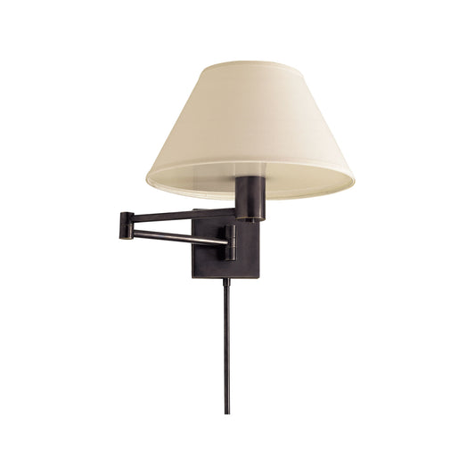 Studio VC Classic Swing Arm Linen Wall Sconce - Bronze Wall Light Bloomingdales Lighting Bronze  