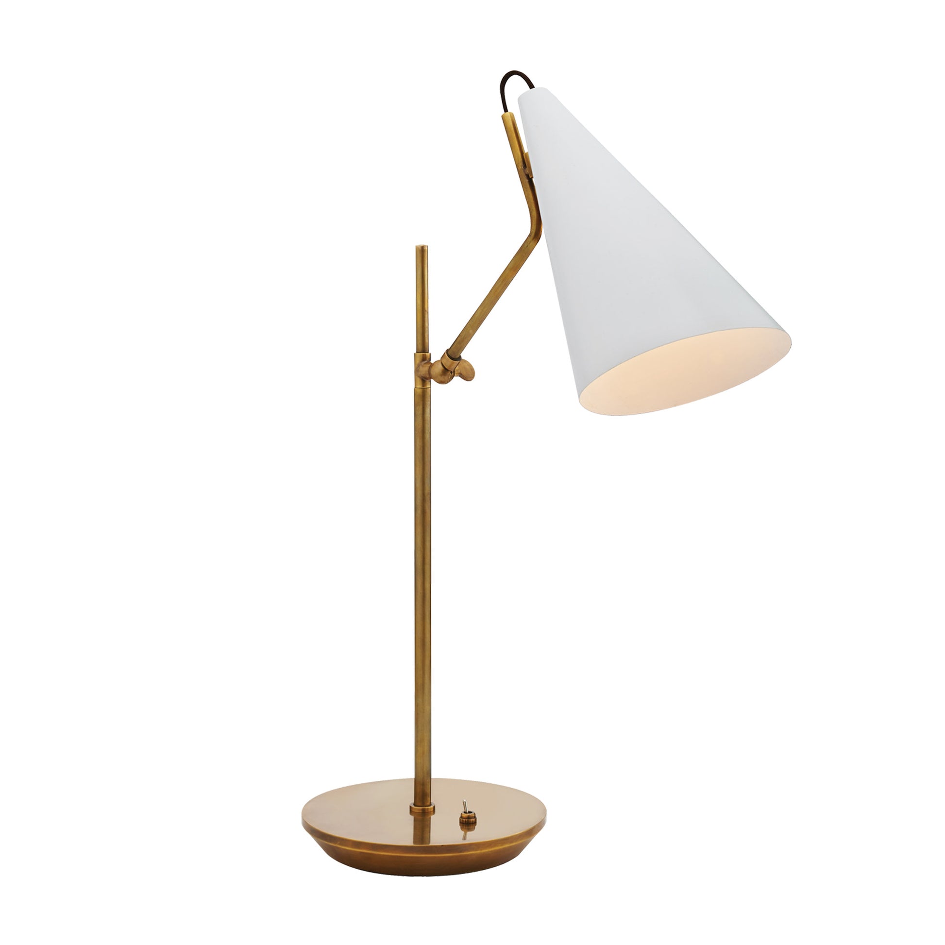 AERIN Clemente White Metal Table Lamp - Brass Table Lamp Bloomingdales Lighting   