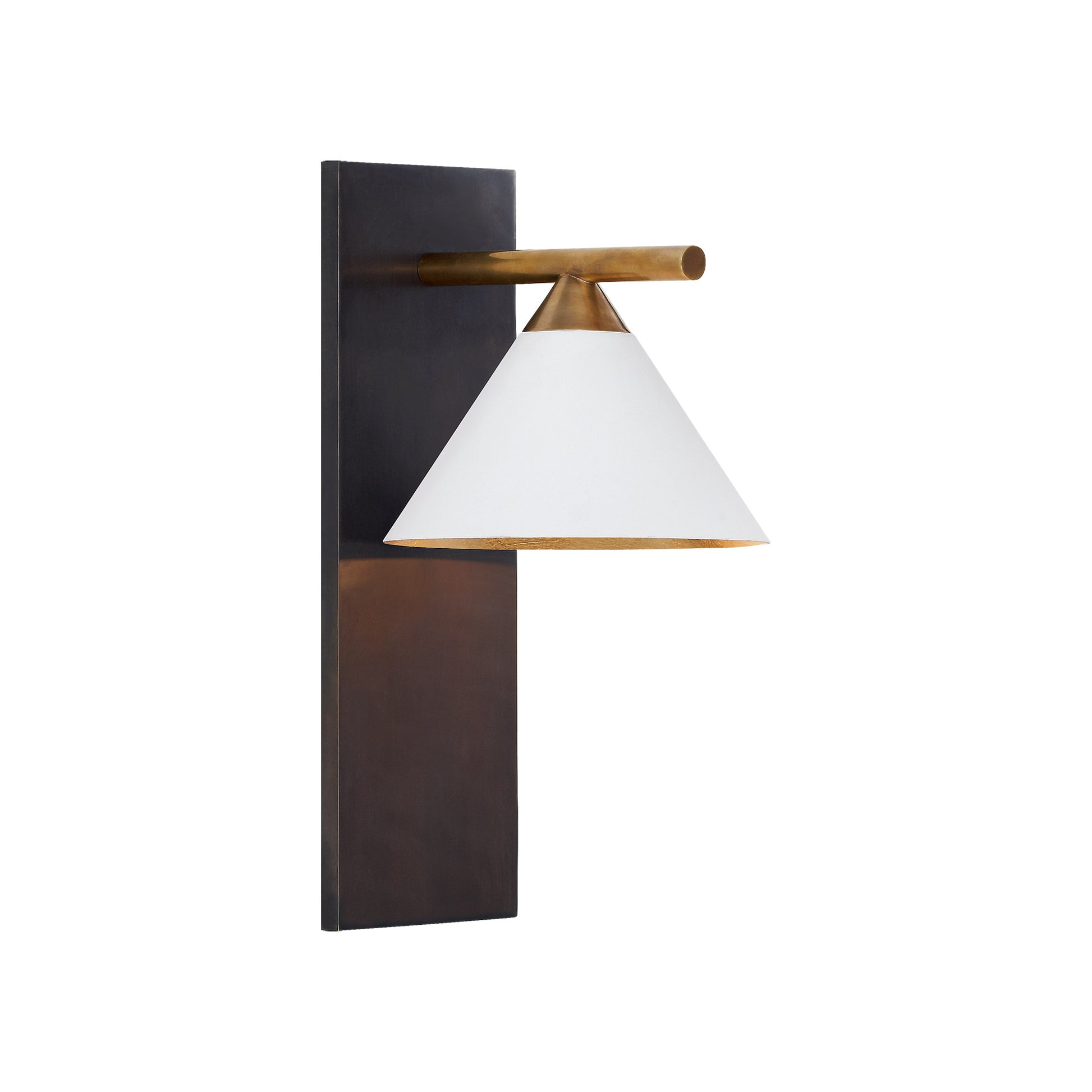 Kelly Wearstler Cleo White Ceramic Wall Sconce - Bronze Wall Light Bloomingdales Lighting   