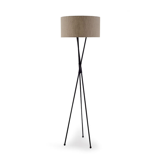 Crossover Metal Floor Lamp - Black Floor Lamp Bloomingdales Lighting Copper Silk