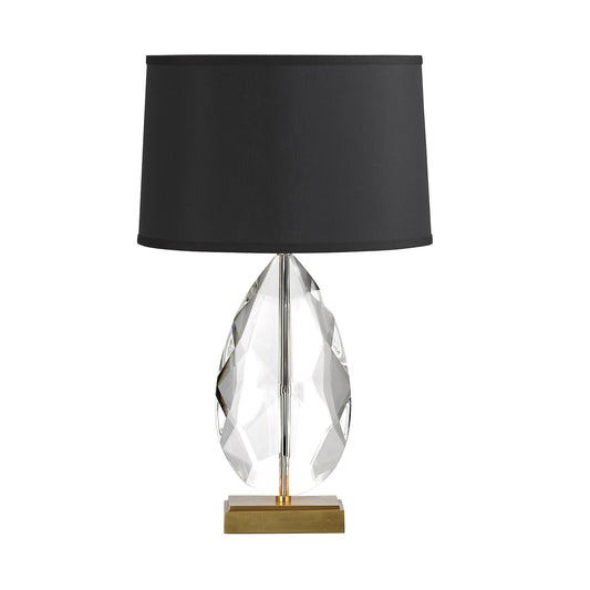 Crystal Rock Table Lamp - Black and Gold Table Lamp Bloomingdales Lighting Black Linen