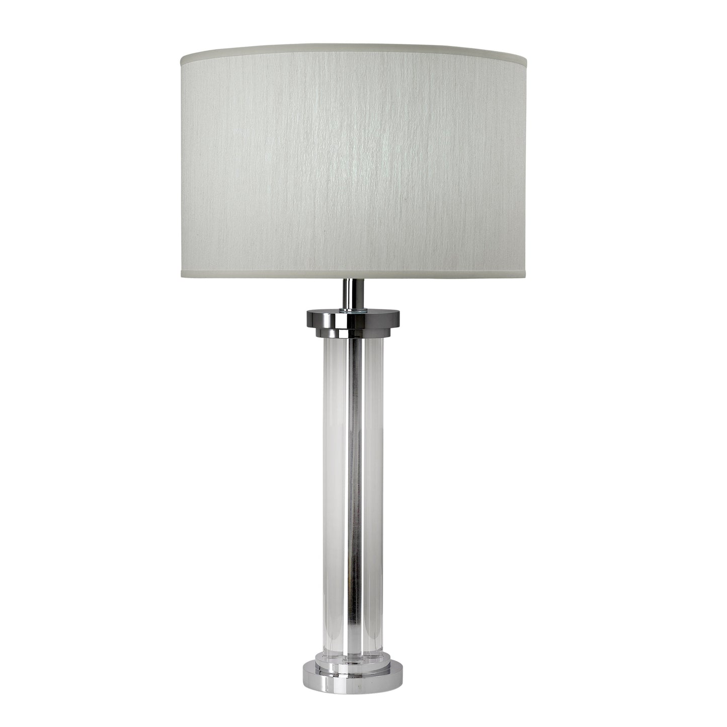 Cylinder-Shaped Acrylic Table Lamp Table Lamp Bloomingdales Lighting Fine White Linen