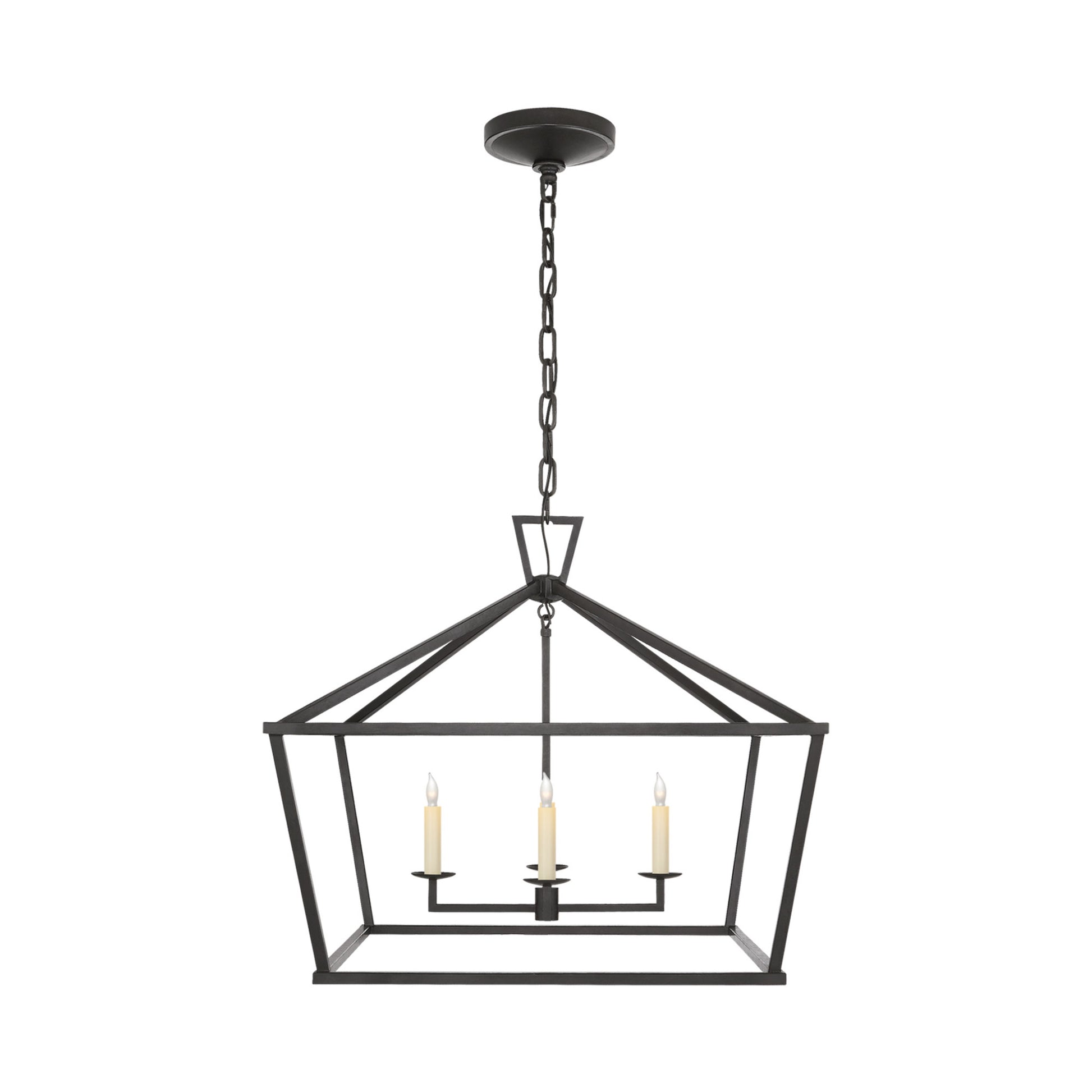 E. F. Chapman Darlana Medium Wide Lantern Light - Aged Iron Pendant Light Bloomingdales Lighting