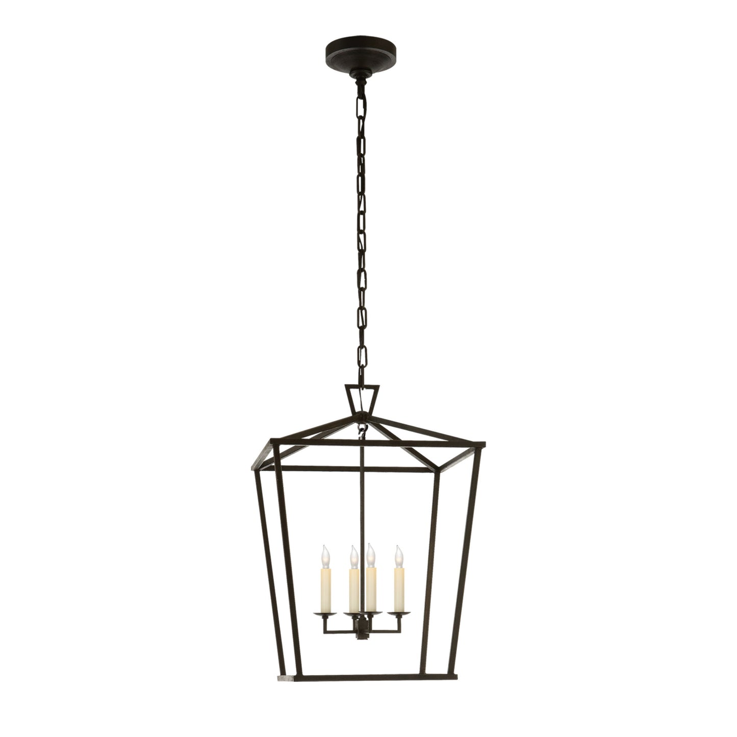 Chapman & Myers Darlana Medium Wrapped Lantern Pendant Light - Brass Pendant Light Bloomingdales Lighting Aged Iron  