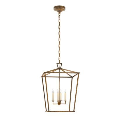 Chapman & Myers Darlana Medium Wrapped Lantern Pendant Light - Brass Pendant Light Bloomingdales Lighting Gilded Iron  