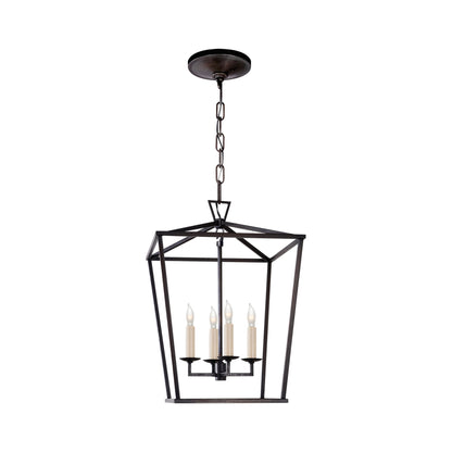 E. F. Chapman Darlana Small Lantern Pendant Light - Polished Nickel Pendant Light Bloomingdales Lighting Aged Iron  