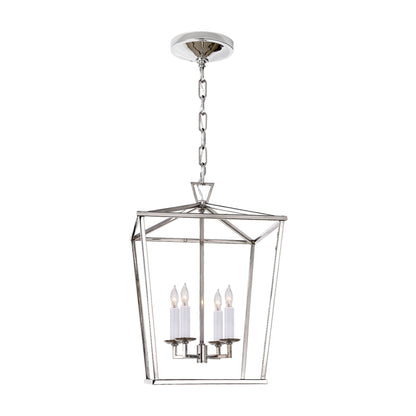 E. F. Chapman Darlana Small Lantern Pendant Light - Aged Iron Pendant Light Bloomingdales Lighting Polished Nickel  