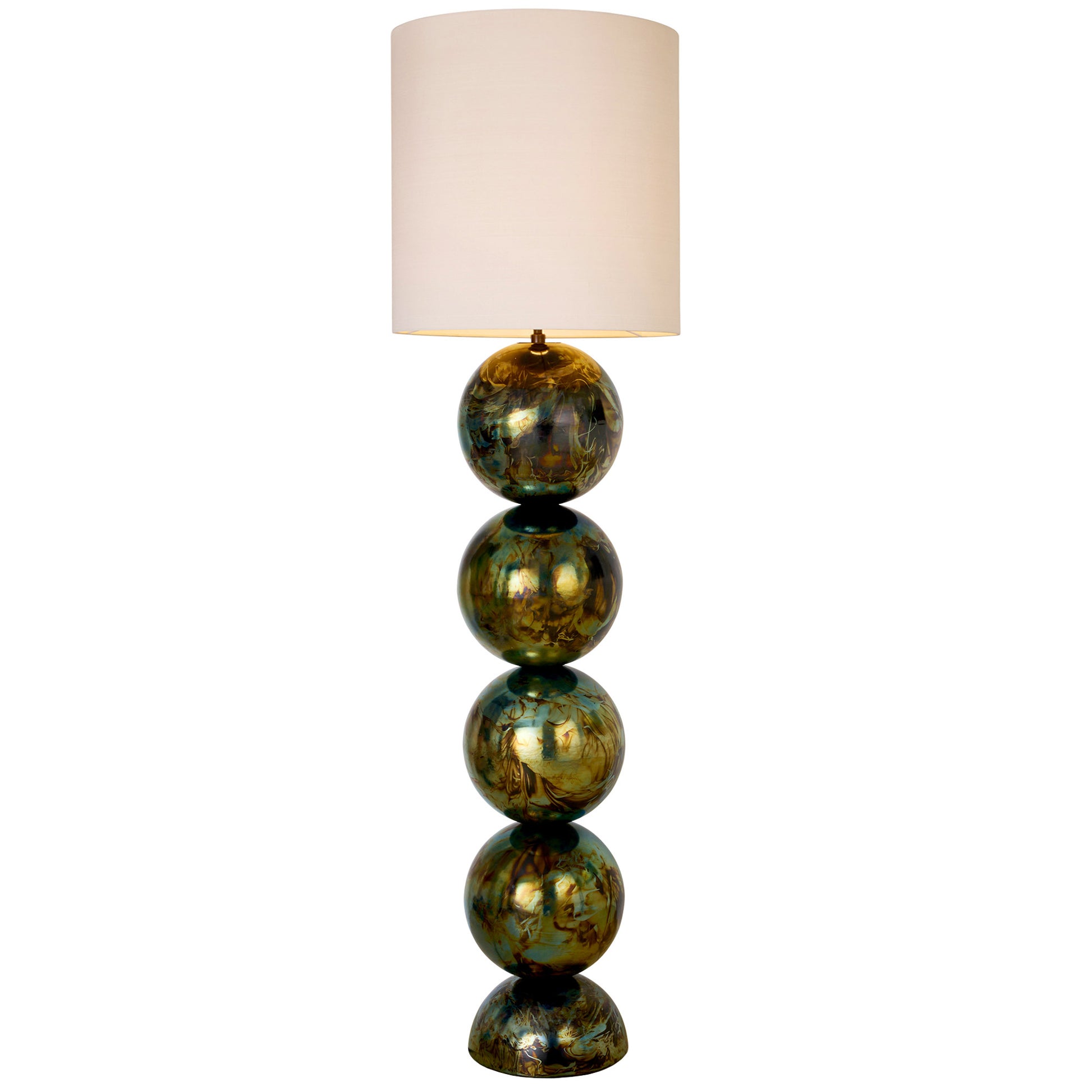 Engelbert de Wit Delft Sphere Oxidised Floor Lamp - Black Silver Floor Lamp Bloomingdales Lighting Black Silver  