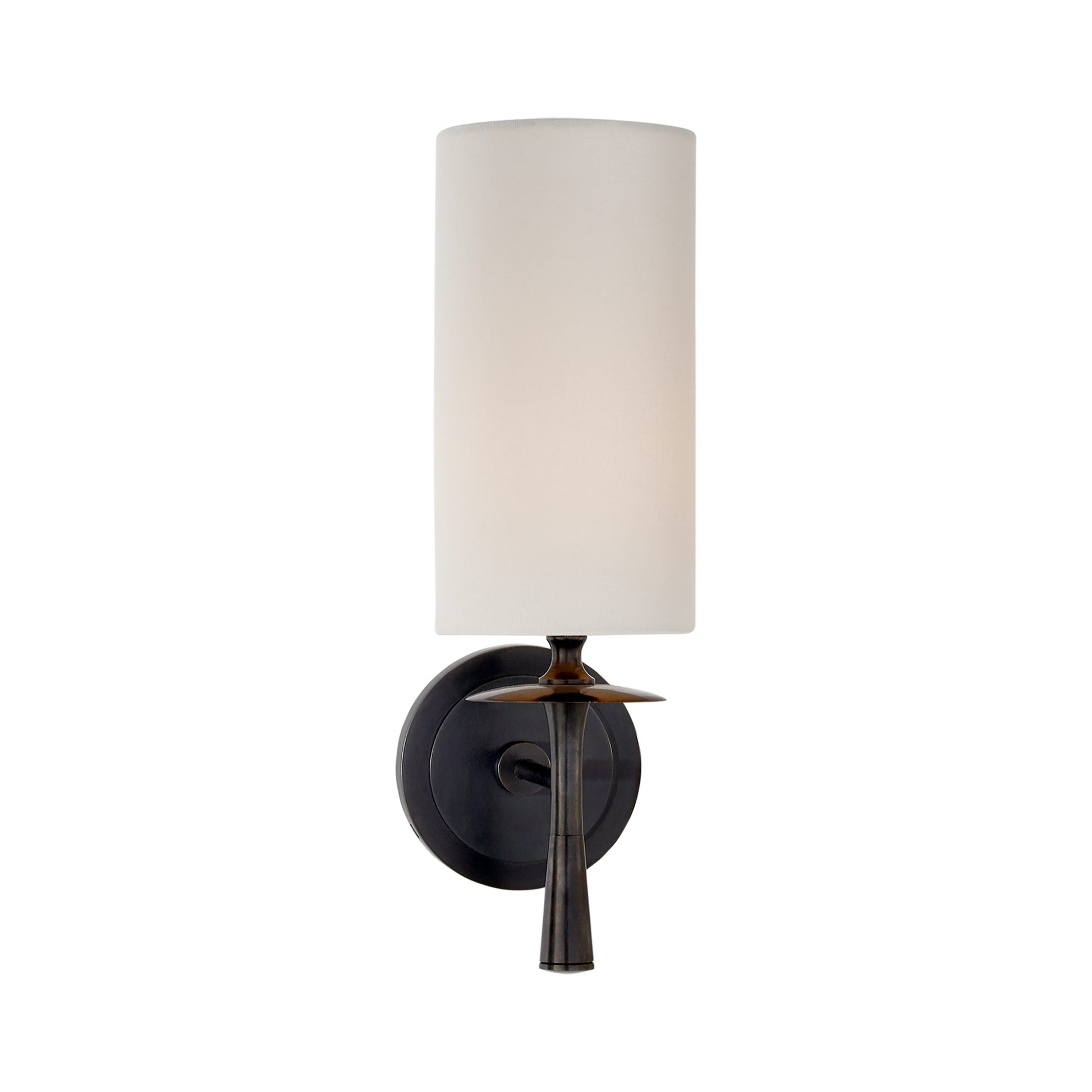 AERIN Drunmore Single Linen Wall Sconce - Bronze Wall Light Bloomingdales Lighting Bronze  