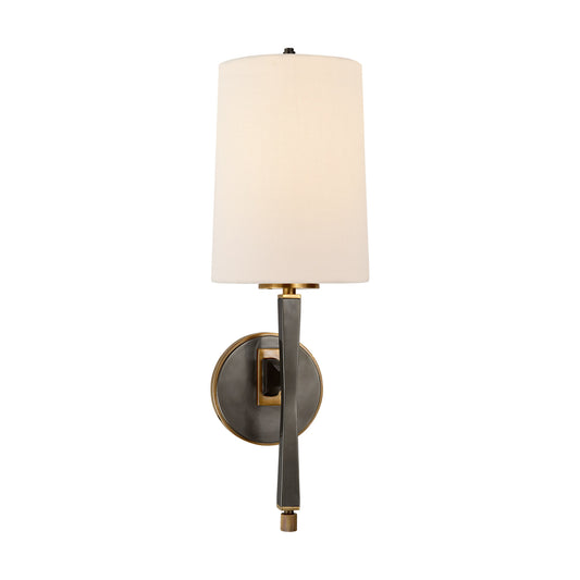 Thomas O'Brien Edie Linen Wall Sconce - Bronze and Brass Wall Light Bloomingdales Lighting   