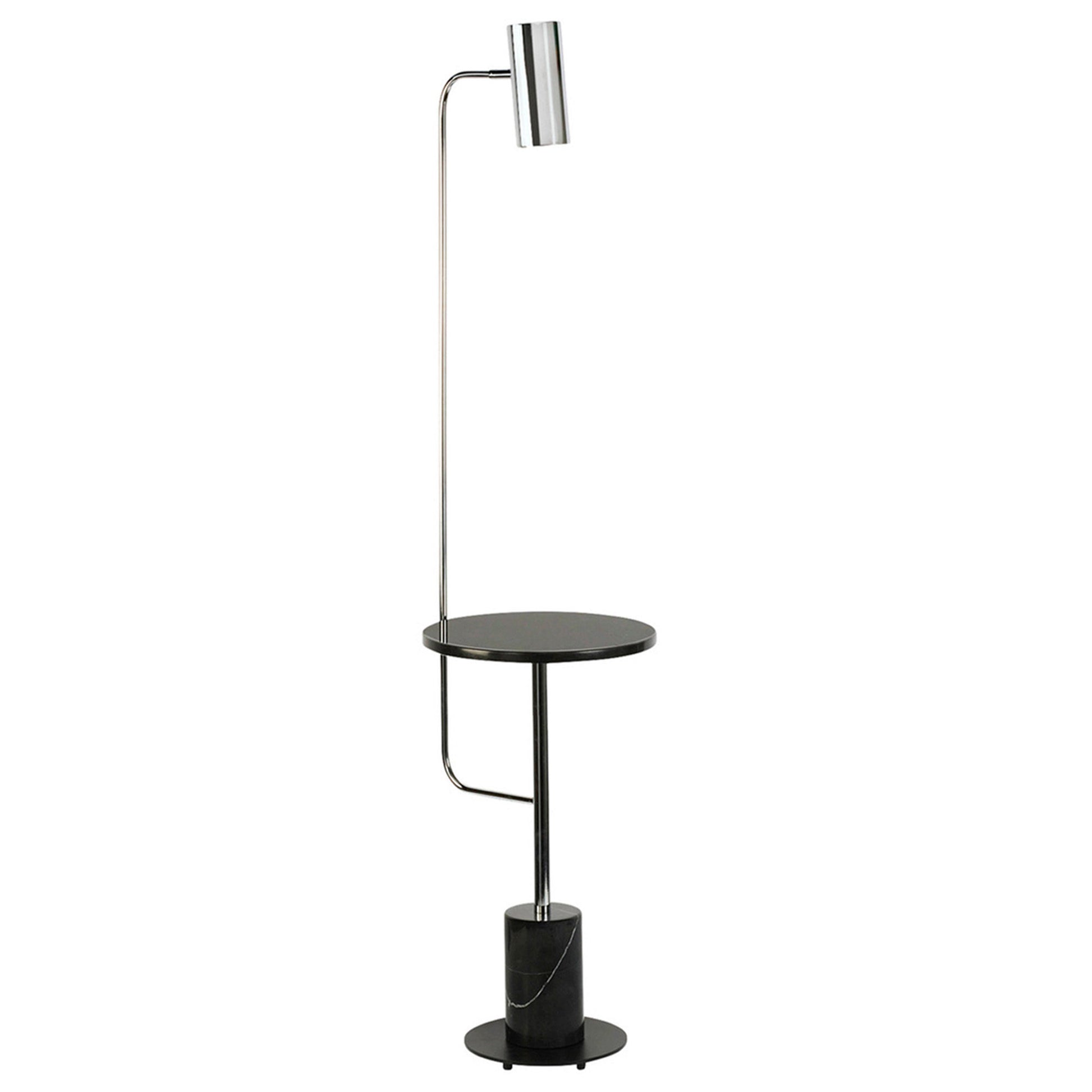 Edison White Marble Floor Lamp - Polished Nickel Floor Lamp Bloomingdales Lighting Polished Nickel  