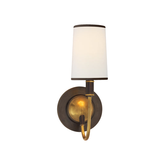 Thomas O'Brien Elkins Linen Wall Sconce - Bronze and Brass Wall Light Bloomingdales Lighting   