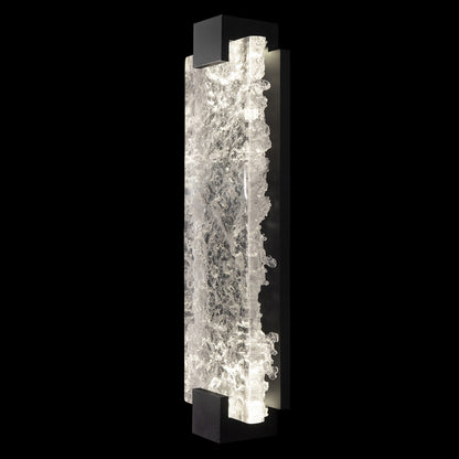 Fine Art HC Lighting Terra Clear 21.75" Wall Sconce - Black Wall Light Bloomingdales Lighting Black Clear Glass