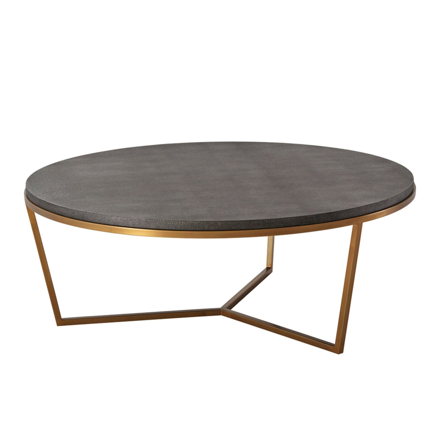 TA Studio Fisher Large Round Tempest Shagreen Coffee Table Coffee Table Bloomingdales   