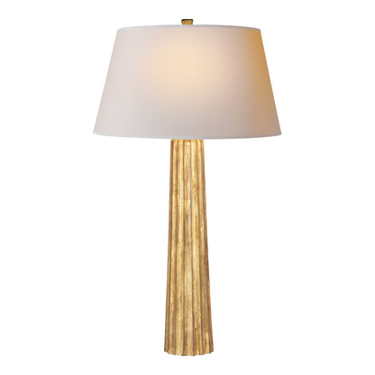 E. F. Chapman Fluted Spire Large Natural Paper Table Lamp - Gilded Iron Table Lamp Bloomingdales Lighting Gilded Iron  