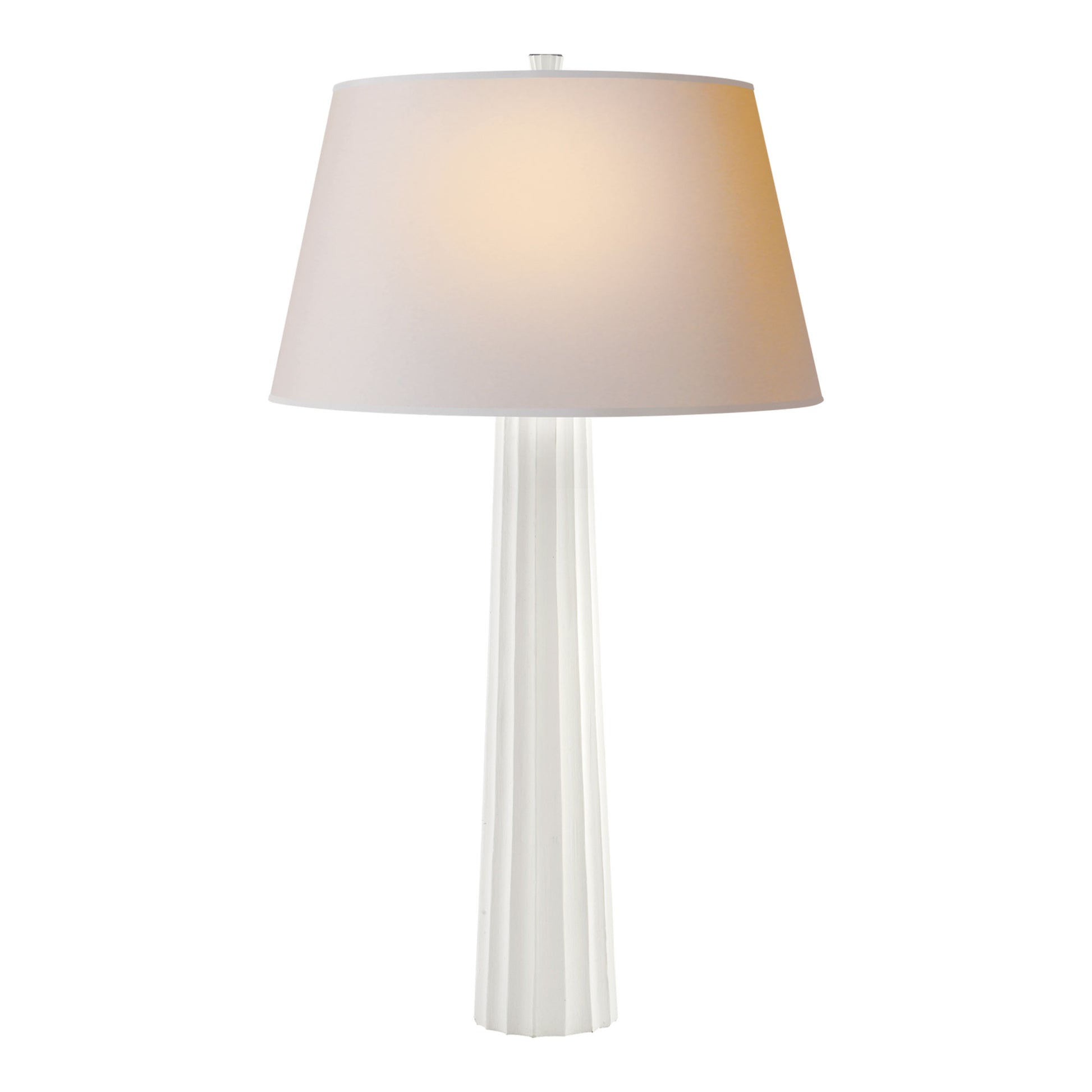 E. F. Chapman Fluted Spire Large Natural Paper Table Lamp - Plaster White Table Lamp Bloomingdales Lighting Plaster White  