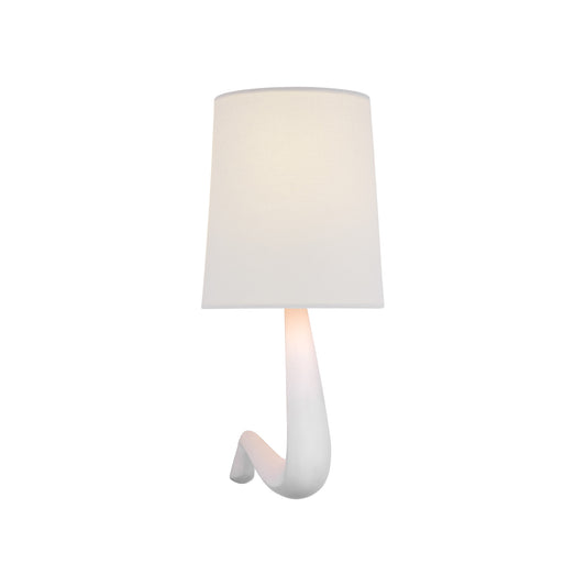 AERIN Gaya Medium Linen Wall Sconce - Plaster White Wall Light Bloomingdales Lighting White  