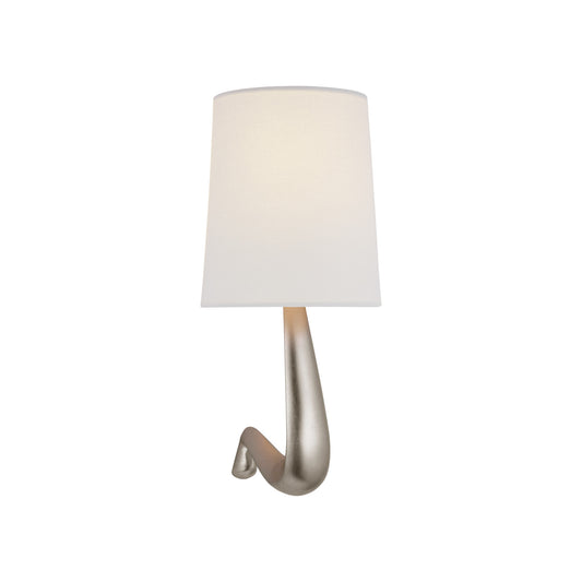 AERIN Gaya Medium Linen Wall Sconce - Burnished Silver Wall Light Bloomingdales Lighting Silver  