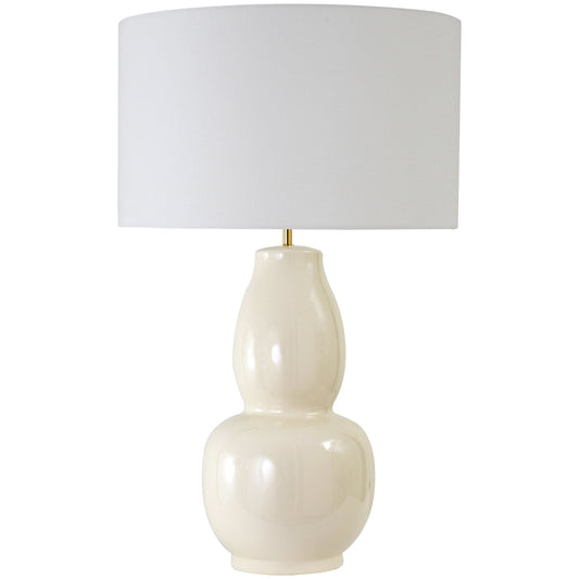 Gourd Large Table Lamp - Ivory Table Lamp Bloomingdales Lighting Ivory New Coconut Linen