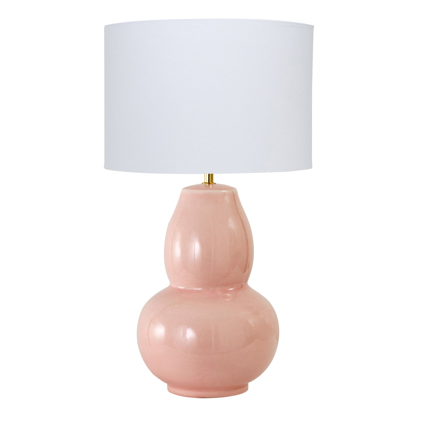 Gourd Small Table Lamp - Pink Table Lamp Bloomingdales Lighting Pink New Coconut Linen