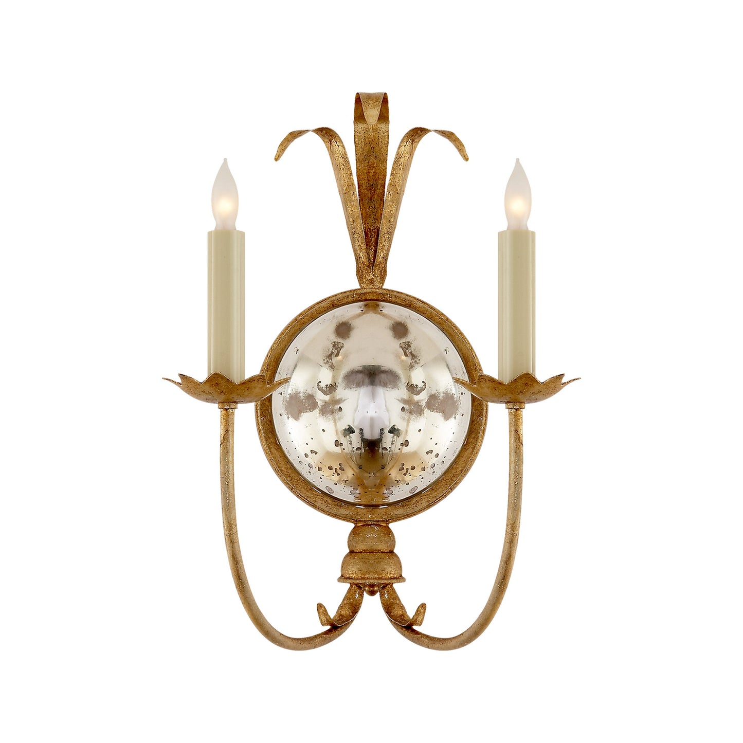 E. F. Chapman Gramercy Antique Double Wall Sconce - Gilded Iron Wall Light Bloomingdales Lighting   