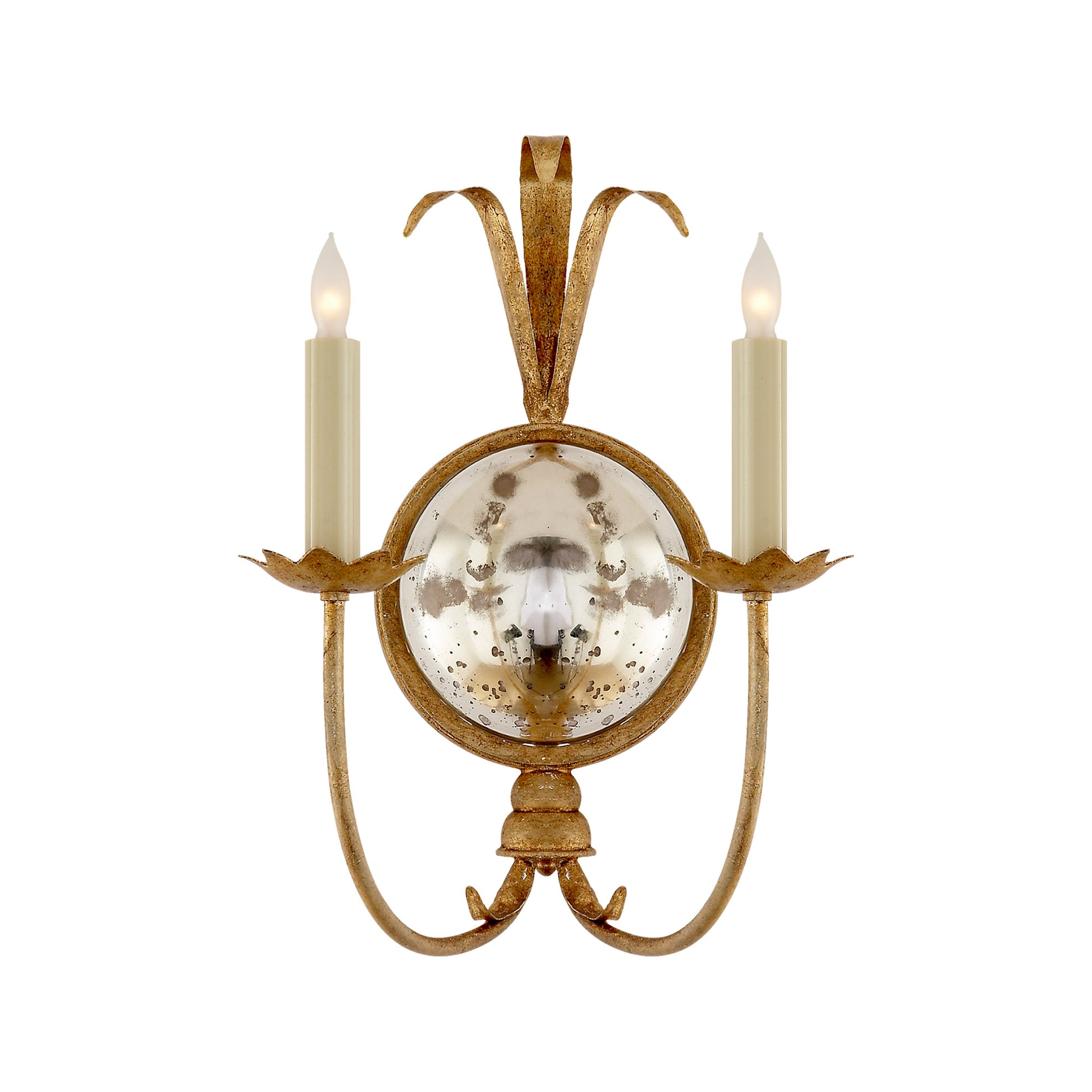 E. F. Chapman Gramercy Antique Double Wall Sconce - Gilded Iron Wall Light Bloomingdales Lighting   