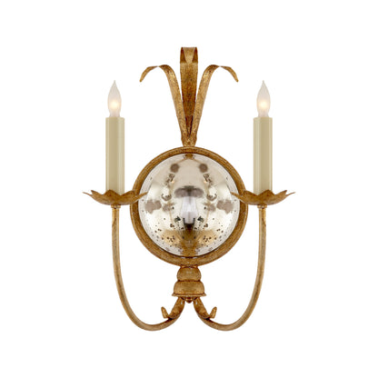 E. F. Chapman Gramercy Antique Double Wall Sconce - Gilded Iron Wall Light Bloomingdales Lighting   