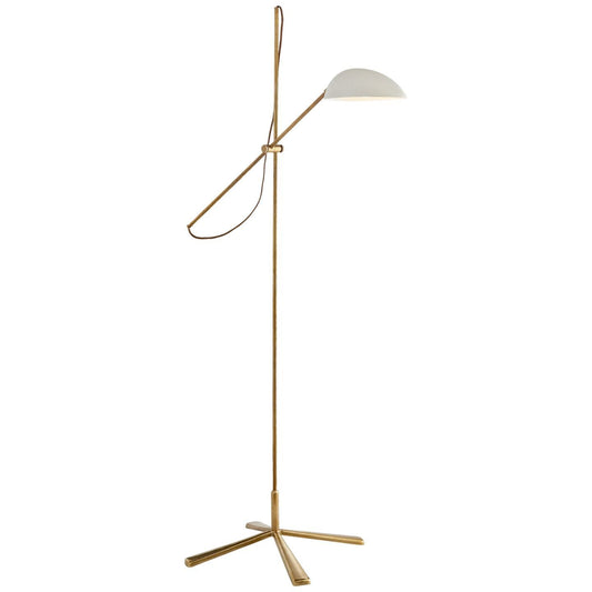 AERIN Graphic Floor Lamp - Brass & White Floor Lamp Bloomingdales Lighting White  