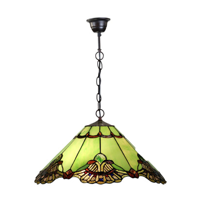 Tiffany Benita Periwinkle Stained Glass Pendant Light Pendant Light G&G Bros Jade  