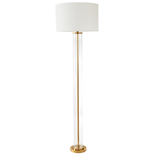 Hudson Glass Floor Lamp - Brass Floor Lamp Bloomingdales Lighting New Coconut Linen