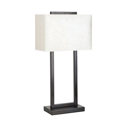 Huxley Linen Table Lamp - Bronze Table Lamp Bloomingdales Lighting Frosted Parchment