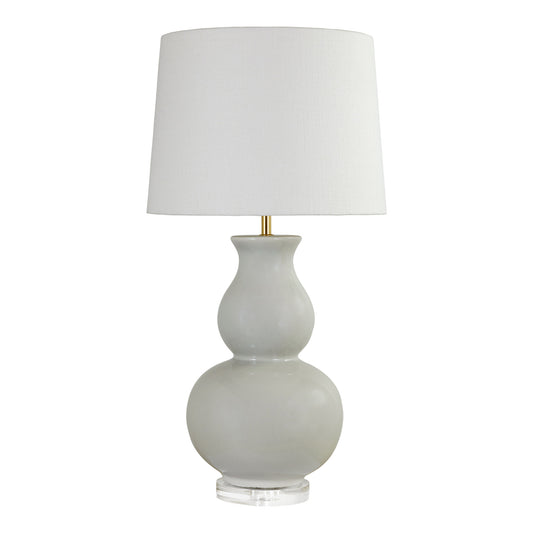 Jasmine Table Lamp - Gray Table Lamp Bloomingdales Lighting Gray New Coconut Linen