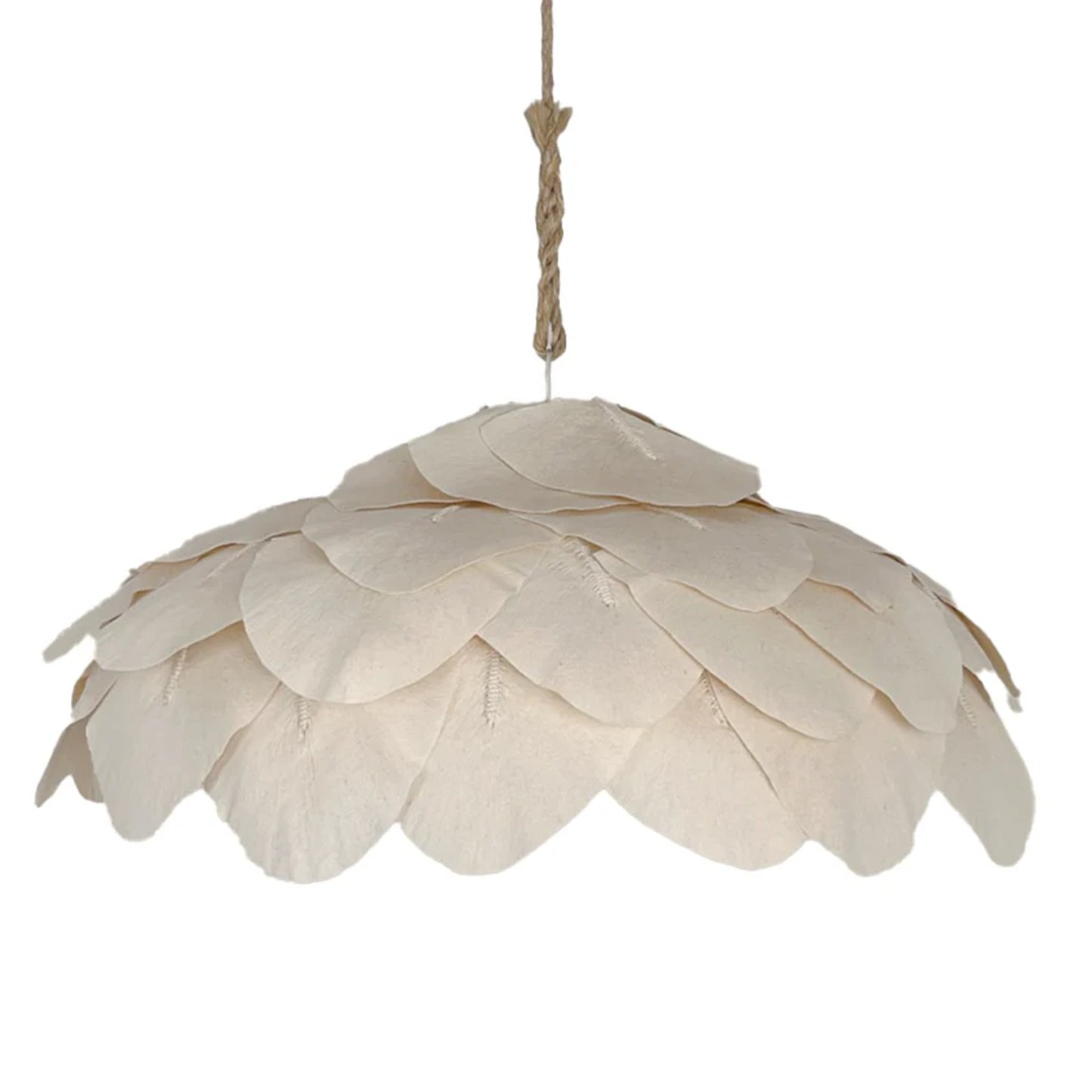 Kapar Cotton Petal Pendant Light Pendant Light Bisque Interiors   