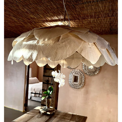 Kapar Cotton Petal Pendant Light Pendant Light Bisque Interiors   