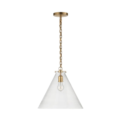 Thomas O'Brien Katie Conical Glass Pendant Light - Brass Pendant Light Bloomingdales Lighting   