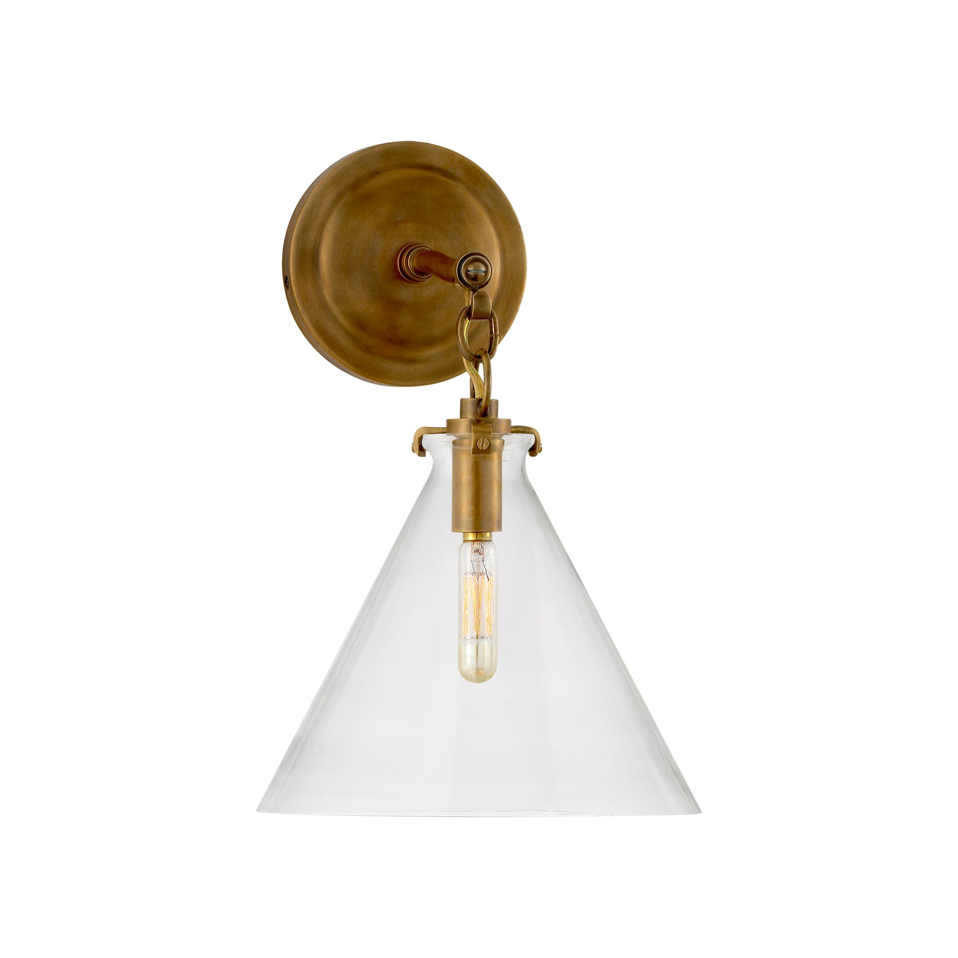 Thomas O'Brien Katie Small Conical Wall Sconce - Brass Wall Light Bloomingdales Lighting Brass  