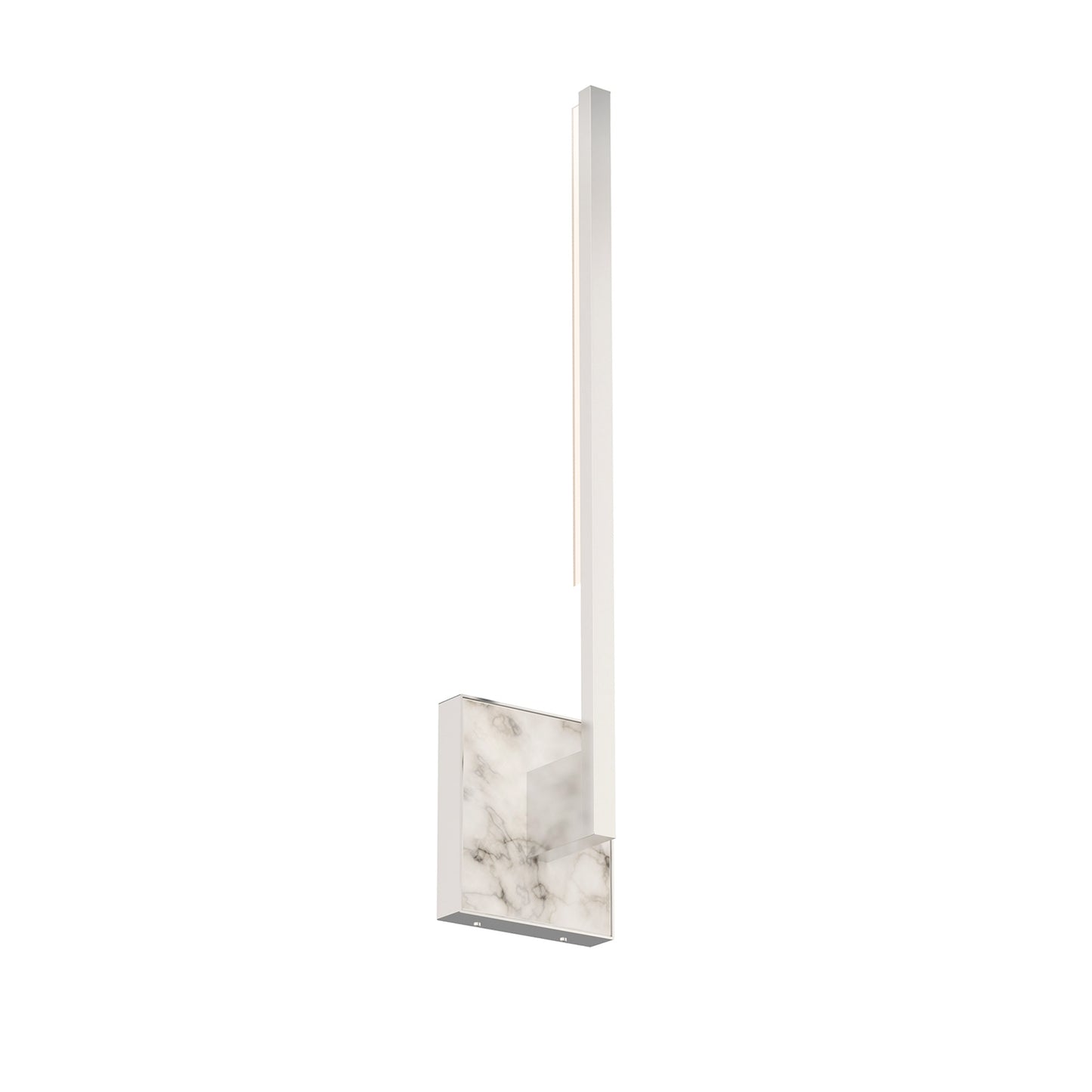 Sean Lavin Klee 20" White Marble Wall Sconce - Polished Nickel Wall Light Bloomingdales Lighting Polished Nickel  