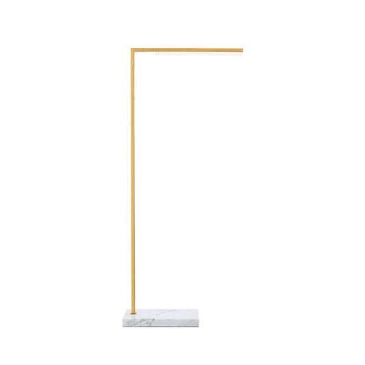 Sean Lavin Klee 43" Floor Lamp - Brass & White Marble Floor Lamp Bloomingdales Lighting   