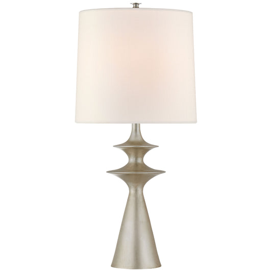 AERIN Lakmos Large Linen Table Lamp - Silver Leaf Table Lamp Bloomingdales Lighting Silver Leaf  