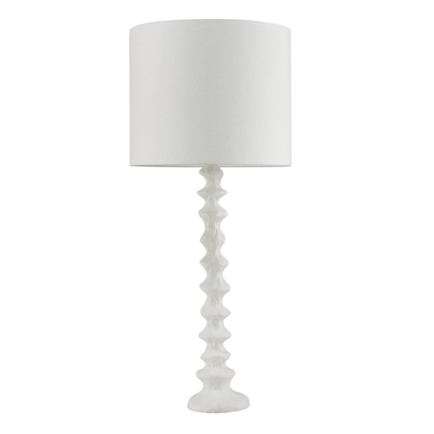 AERIN Lilian Crafted Plaster Table Lamp - White Table Lamp Bloomingdales Lighting   