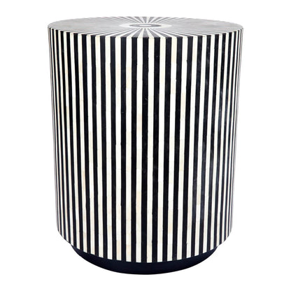 Makayla Patterned Side Table - Black Side Table Cafe Lighting & Living   