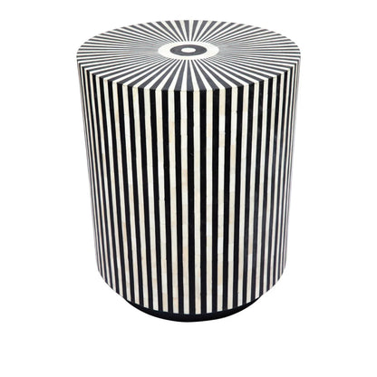 Makayla Patterned Side Table - Black Side Table Cafe Lighting & Living   