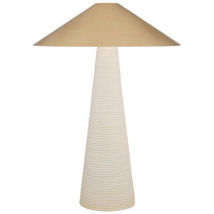 Kelly Wearstler Miramar Sculptural Table Lamp - White and Brass Table Lamp Bloomingdales Lighting White & Brass  