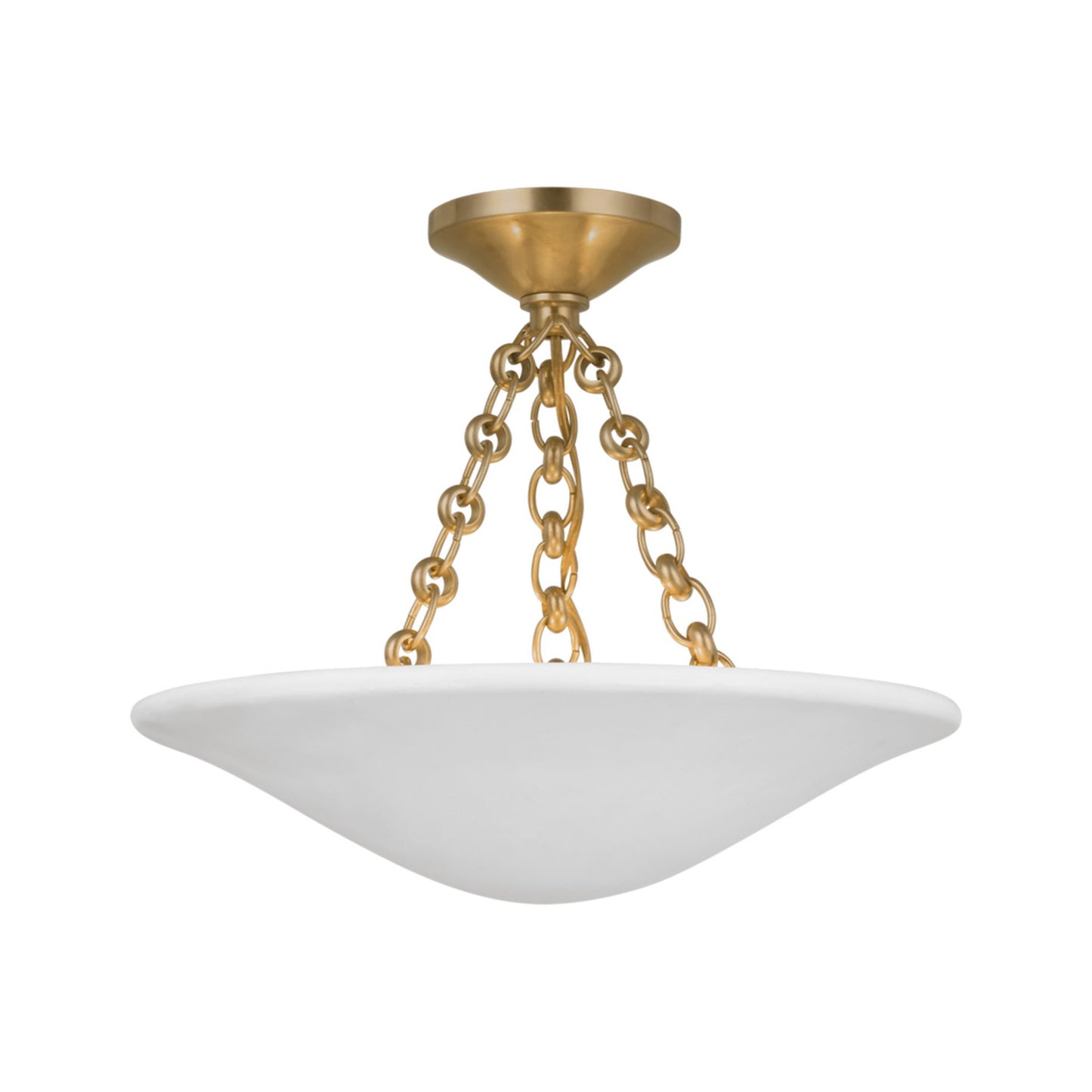 AERIN Mollino 16" Semi Flush Mount Ceiling Light - Brass Ceiling Flush Mount Bloomingdales Lighting