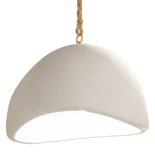 Omari White Concrete Pendant Light Pendant Light Bisque Interiors   