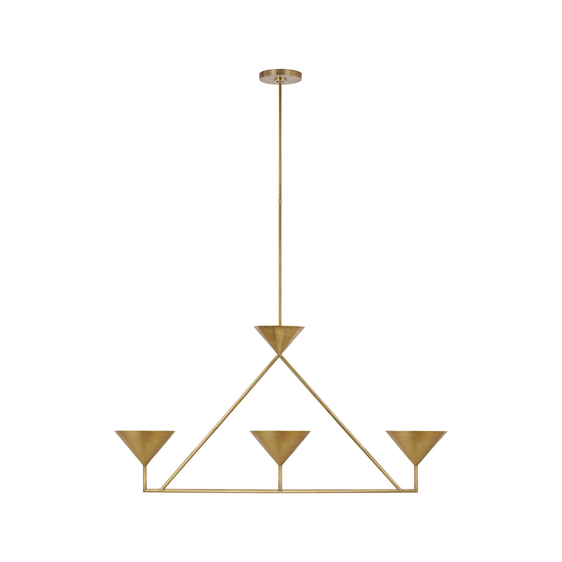 Paloma Contreras Orsay Medium 3-Light Linear Chandelier - Brass Pendant Light Bloomingdales Lighting Brass  