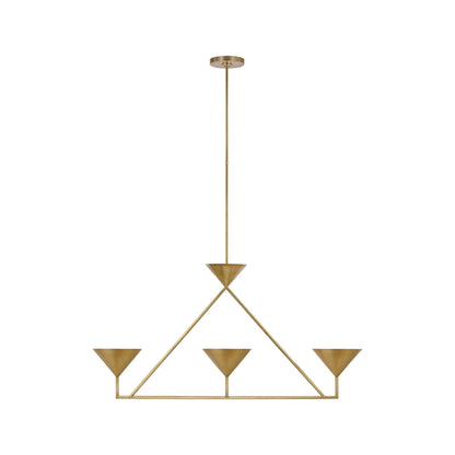 Paloma Contreras Orsay Medium 3-Light Linear Chandelier - Brass Pendant Light Bloomingdales Lighting Brass  