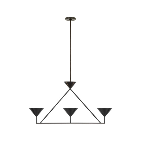 Paloma Contreras Orsay Medium 3-Light Linear Chandelier - Bronze Pendant Light Bloomingdales Lighting Bronze  