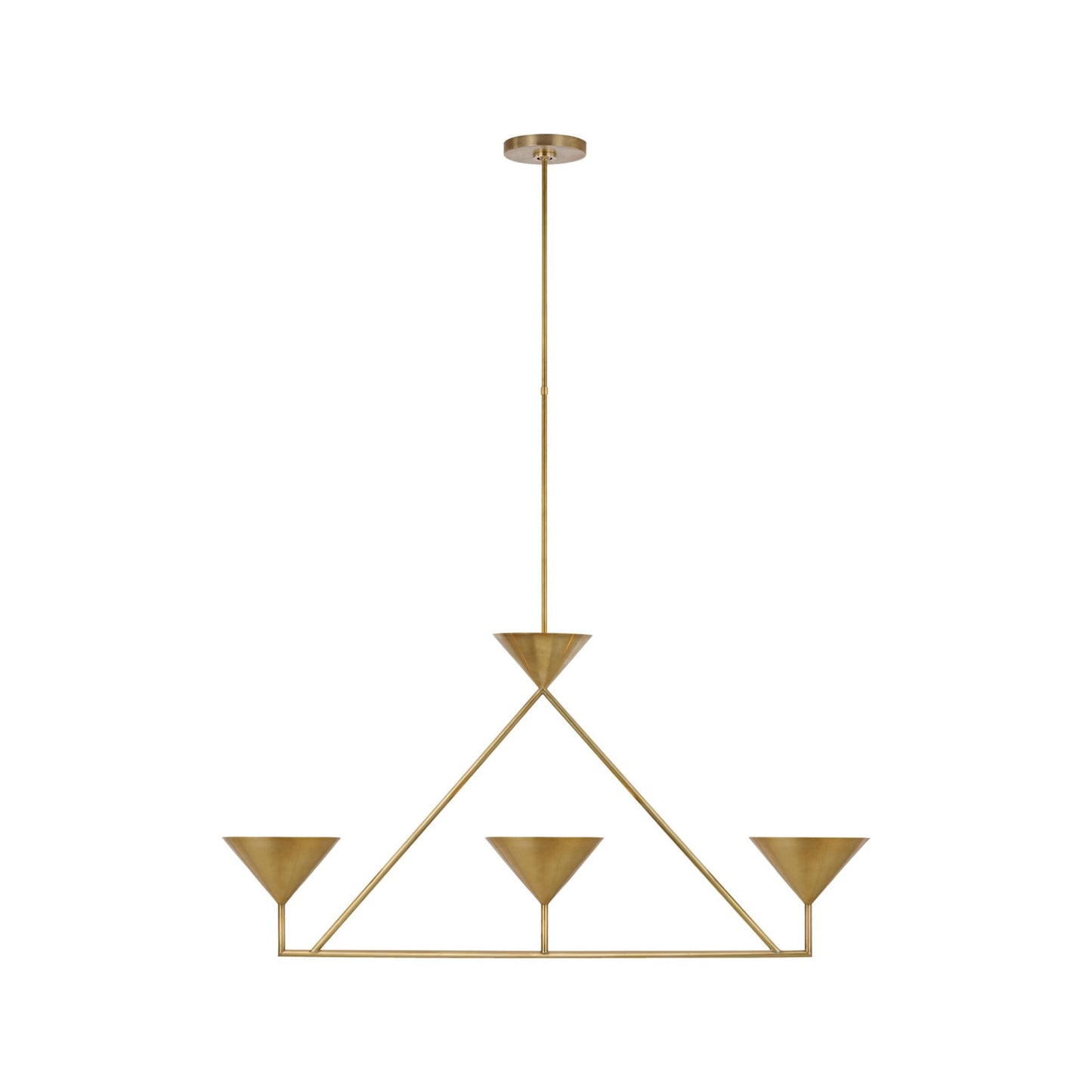 Paloma Contreras Orsay Medium 3-Light Linear Chandelier - Bronze Pendant Light Bloomingdales Lighting Brass  